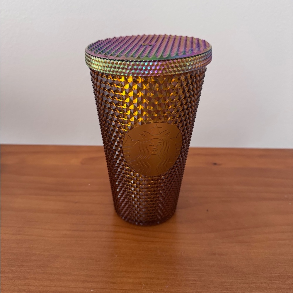 Starbucks Gold Honeycomb Iridescent Studded Grande Tumbler, 50th Anniversary